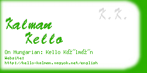 kalman kello business card